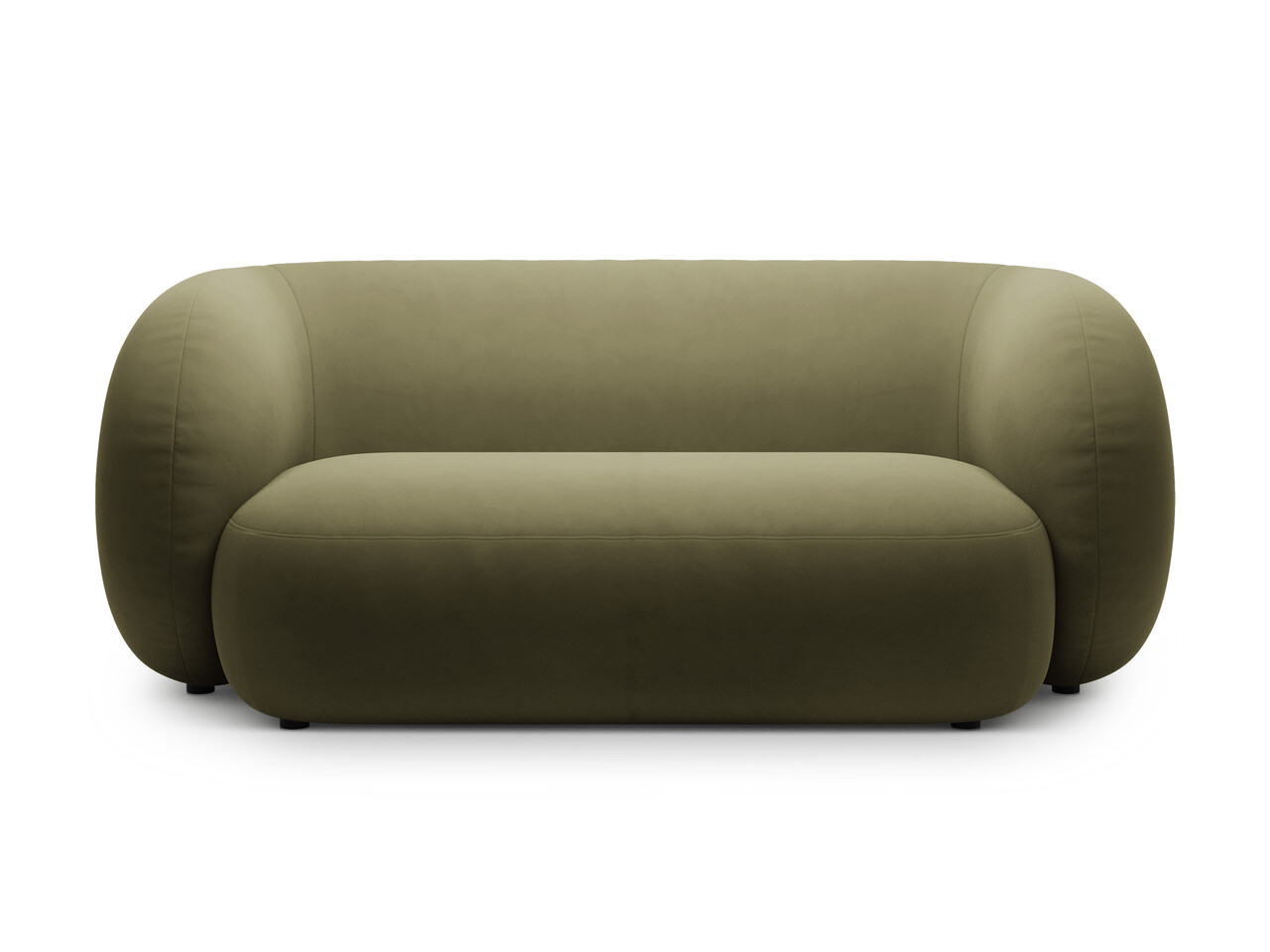 Canapea modulara 2 locuri, Kate, Micadoni Home, 183x99x76 cm, catifea, verde - imagine 5